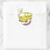 戦争ファンではない愛を作る60sヒッピー平和のサイン ラウンドシール (バッグ)