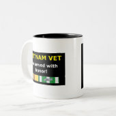 戦争ベトナムは落ちたの覚えています ツートーンマグカップ (正面左)