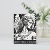 戦争ポストカードのアテナ女神をスケッチ ポストカード (スタンド正面)