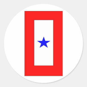戦争マザーズ国旗1 ラウンドシール