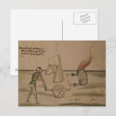 戦争マシン、デ・マシニスのイラストレーション ポストカード (正面/裏面)