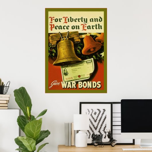 戦争与え債~ヴィンテージ第2次世界大戦ポスター ポスター (ホームオフィス)