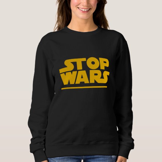 戦争停止 パロディロゴ Tシャツ (正面)