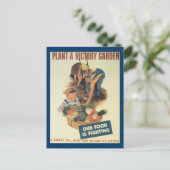 戦争労働 – 作業ポスター – Victory Garden ポストカード (スタンド正面)