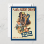 戦争労働 – 作業ポスター – Victory Garden ポストカード (正面/裏面)