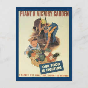 戦争労働 – 作業ポスター – Victory Garden ポストカード