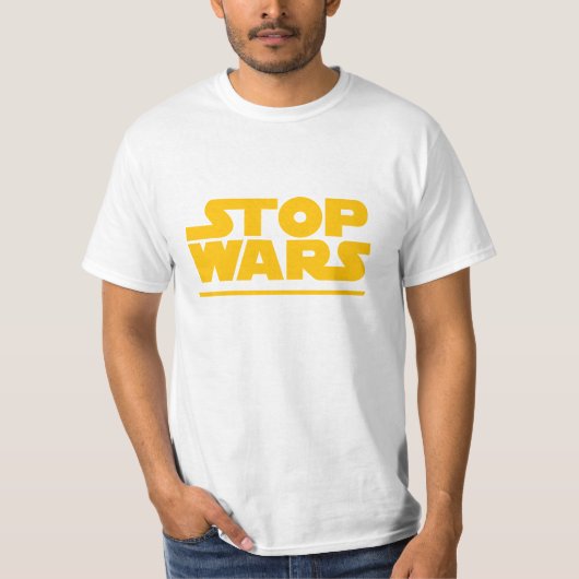 戦争反対パロディロゴ Tシャツ (正面)