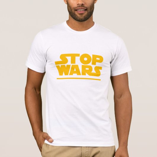戦争反対パロディロゴ Tシャツ (正面)