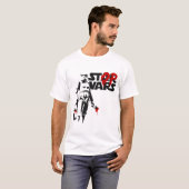 戦争反対パロディロゴ Tシャツ (正面フル)