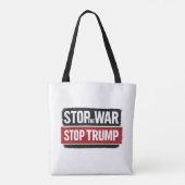 戦争反対 トランプ反対 トートバッグ (裏面)