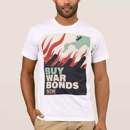 戦争国債を購入せよ Tシャツ (正面)