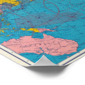 戦争地図大西洋、ユーラシア、アフリカ、太平洋海 ポスター (角)