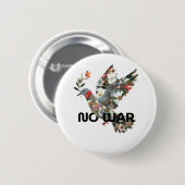 戦争平和平和主義の声明はっきりしたなし 缶バッジ (正面&裏面)