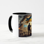 戦争廃墟の中のレジリエンス マグカップ (正面左)