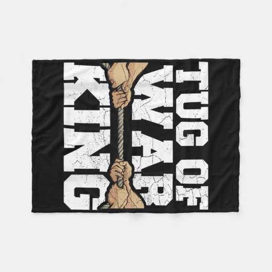 戦争愛好家の綱引きのための王の引用文の綱引き フリースブランケット (正面(横))