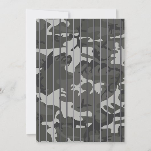 戦争捕虜をテーマにした脱出ルーム、誕生日パーティー 招待状 (裏面)