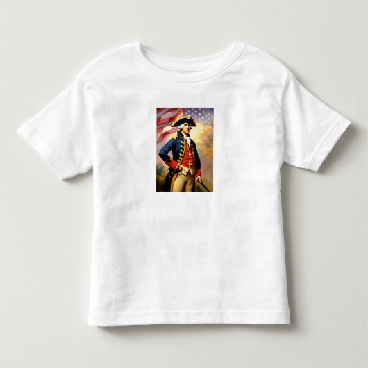 戦争時のジョージ・ワシントン トドラーTシャツ (正面)