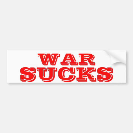 戦争最低 バンパーステッカー (正面)