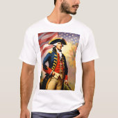 戦争服のジョージ・ワシントン Tシャツ (正面)