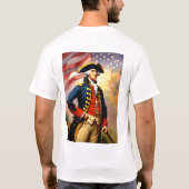 戦争服のジョージ・ワシントン Tシャツ (裏面)