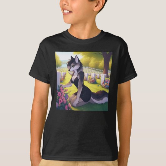 戦争未亡人の狼 Tシャツ (正面)