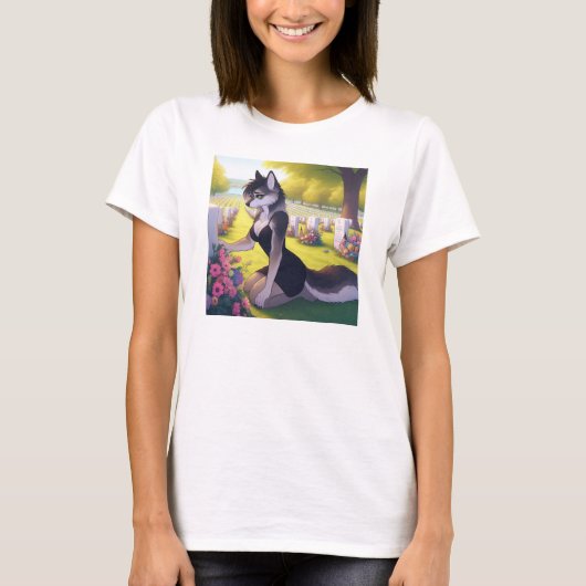 戦争未亡人の狼 Tシャツ (正面)