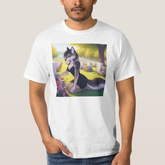 戦争未亡人の狼 Tシャツ (正面)