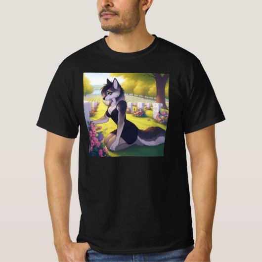 戦争未亡人の狼 Tシャツ (正面)