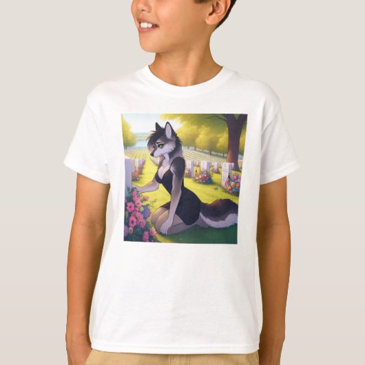 戦争未亡人の狼 Tシャツ (正面)