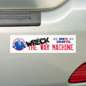 戦争機械を破壊する:砂利2020 バンパーステッカー (車上)