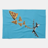 戦争無しより多くのピザ キッチンタオル (横)