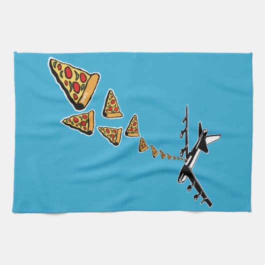 戦争無しより多くのピザ キッチンタオル (横)