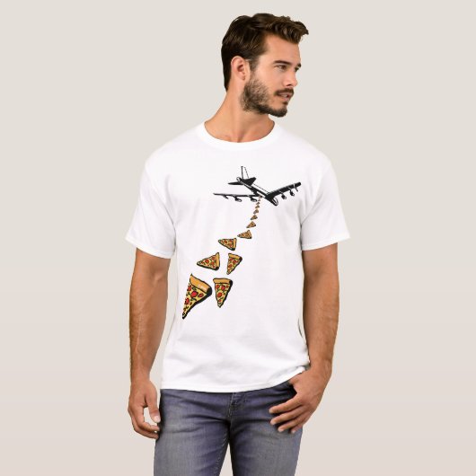 戦争無しより多くのピザ Tシャツ (正面フル)