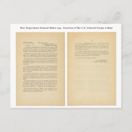 戦争省令第143号（有色人種部隊） ポストカード