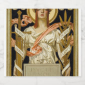 戦争素晴らし勝利イラストレーション、1918年レイエンデック スパークリングワインラベル (シングルラベル)