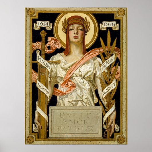 戦争素晴らし勝利イラストレーション、1918年レイエンデック ポスター (正面)