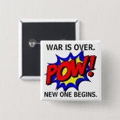 「戦争終了」ボタン 缶バッジ (正面&裏面)