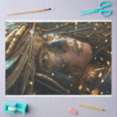 戦争色彩の鮮やかインディアン女性の切り離 薄葉紙 (クラフト)