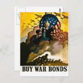戦争買債 – ヴィンテージ第二次世界大戦 ポストカード (正面/裏面)