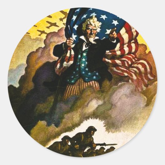 戦争買債 – ヴィンテージ第二次世界大戦 ラウンドシール (正面)