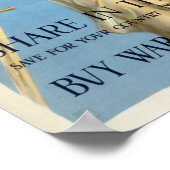 戦争買貯蓄切手， 1918.ヴィンテージ無線 ポスター (角)