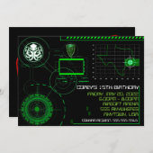 戦争軍隊エアソフト5x7招待状 招待状 (正面/裏面)