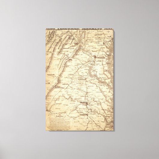 戦争電報標示マップ キャンバスプリント (正面)