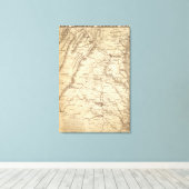 戦争電報標示マップ キャンバスプリント (インサイチュ (ウッドフロア))