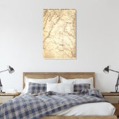 戦争電報標示マップ キャンバスプリント (インサイチュ (寝室))