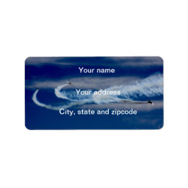 戦争飛行機の住所 ラベル