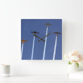 戦争飛行機時計 スクエア壁時計 (ホーム)