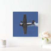 戦争飛行機 スクエア壁時計 (ホーム)