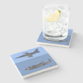 戦争飛行機 ストーンコースター (横)