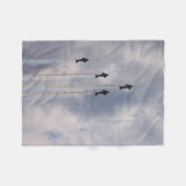 戦争飛行機 フリースブランケット (正面(横))